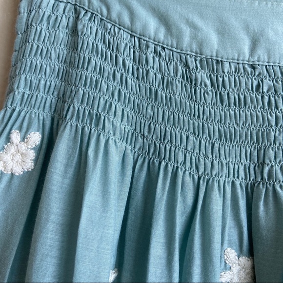 Anthropologie Blue Tassel Embroidered Skirt - Picture 8 of 15